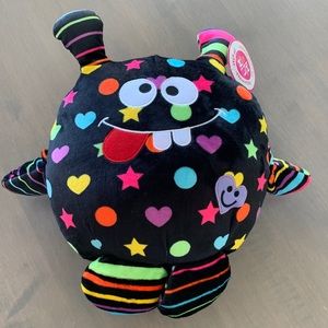 Little Miss Matched Black Silly Monster Pillow New